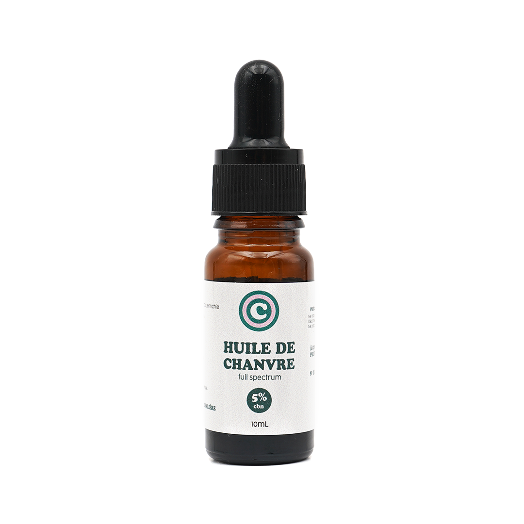 Óleo de cânhamo CBN 5% + CBD 5% 🇫🇷