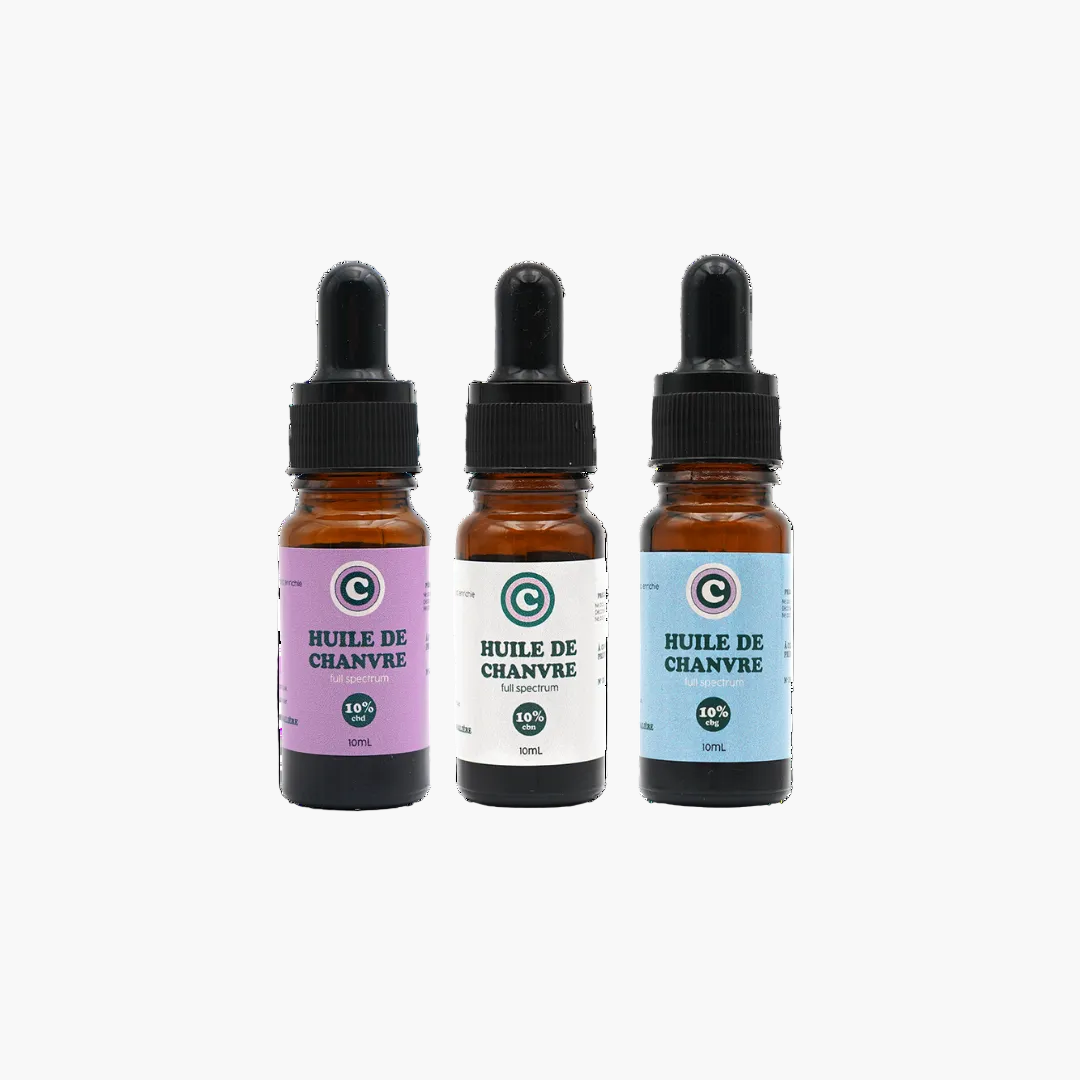Pack Découverte Huiles CBD + CBG + CBN 🧴